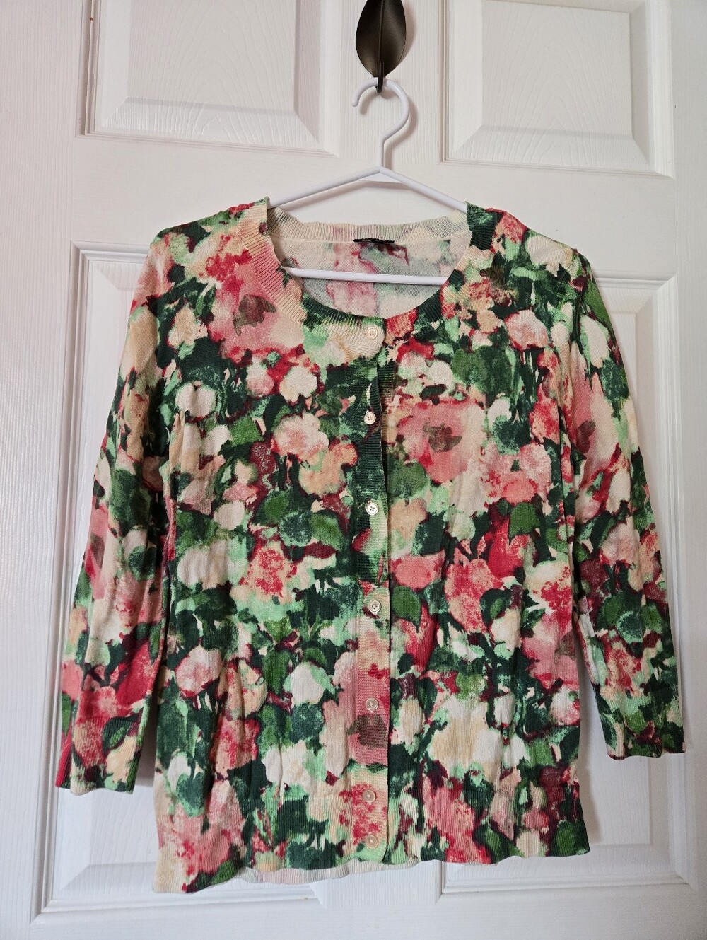 TALBOTS Floral Cardigan